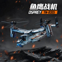 Osprey V-22 Tiltrotor Aircraft Building Blocks Military Model Toy for Boys