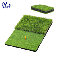 PGK Indoor Golf Hitting Mat 40x50CM Multi-functional Foldable Practice Mat with Long and Short Grass