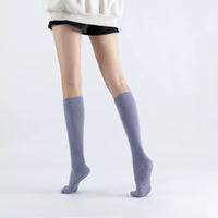 Mid-Calf Yoga Pilates Compression Socks with Non-Slip Grip and Five-Toe Design