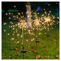 Solar Powered Outdoor Firework String Lights for Garden Patio Pathway Decoration