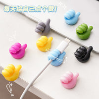 Finger-Shaped Adhesive Cable Organizer Hooks for Charging Cables and Data Lines
