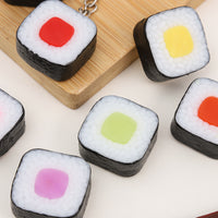 Japanese Style Simulation Food Onigiri Sushi Model Keychain Pendant