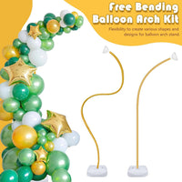 Adjustable Gold/White Balloon Arch Kit with Base for Wedding & Party Decorations
