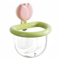 Wall-Mounted Suction Cup Storage Basket for Bathroom Vanity and Washbasin