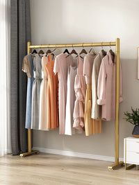 Heavy-Duty Single Rod Garment Rack for Balcony and Indoor Use