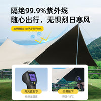 Explorer Blackout Tarp Tent Outdoor Windproof Sunshade Canopy for Camping and Picnics