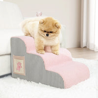 Pet Stairs for Small Dogs & Cats - Washable Anti-Slip Ramp for Beds & Sofas