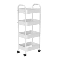 Multi-Layer Rolling Utility Cart with Wheels for Kitchen, Bathroom, and Storage
