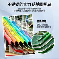 304 Stainless Steel Outdoor Playground Slide for Kids - Spiral and Straight Designs
