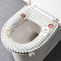 Toilet Seat Cushion, Thickened Waterproof Plush Toilet Seat Cover for Winter, All Seasons Universal