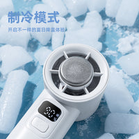 Portable Semiconductor Cooling Handheld Fan with Ice Compress, USB Rechargeable Mini Outdoor Fan