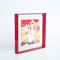 Acrylic Magnetic Photo Frame Double-Sided Transparent Display for Tabletop or Wall Mounting