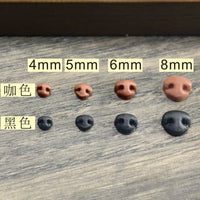 Soft Rubber Dog Noses for DIY Crafts - 4/5/6/8mm Twist Sticks, No Pins, Trimmable