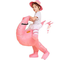 Inflatable Flamingo Ride-On Costume for Halloween and Parties