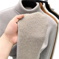 Men's Fleece Lined Turtleneck Sweater Winter Warm Knitted Base Layer
