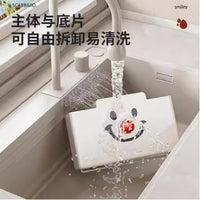 Cartoon Chopstick Holder Wall-Mounted Punch-Free Waterproof Kitchen Integrated Chopstick Cage Knife Rack Storage Shelf