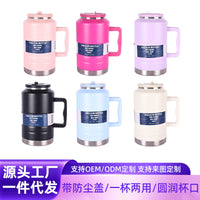 Portable 304 Stainless Steel Insulated Water Bottle with Handle, Large Capacity Thermal Flask for Outdoor Sports