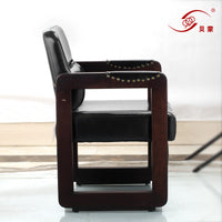 Baimeng Solid Wood Armrest Barber Chair for Hair Salons