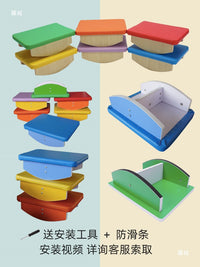 Wooden Balance Board for Kids - Indoor Sensory Integration Training Rocker Toy