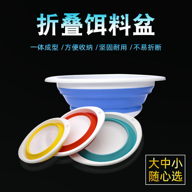 Foldable EVA Fishing Bait Bowl Portable Mixing Basin for Angling Supplies
