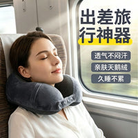 Memory Foam U-Shaped Travel Neck Pillow for Office and Napping