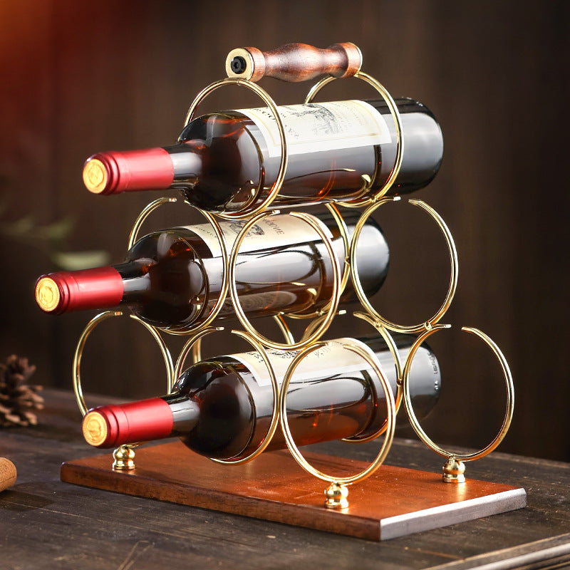 Creative Solid Wood Wine Rack Ornament, Inverted Wine Glass Holder, European Style Home Living Room Wine Cabinet Display Stand