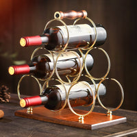 Creative Solid Wood Wine Rack Ornament, Inverted Wine Glass Holder, European Style Home Living Room Wine Cabinet Display Stand