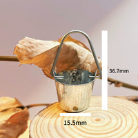 Miniature Vintage Metal Bucket and Watering Can for Dollhouse Micro Landscape Decor