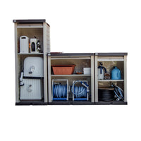 Outdoor Waterproof Storage Cabinet with Wheels for Balcony Garden Garage Tools
