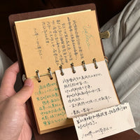 A7 Vintage Cowhide Loose-Leaf Journal Notebook with Detachable Pages