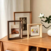 Acrylic Double-Sided Photo Frame for Postcards and Pressed Flowers, 6-8 Inch Display