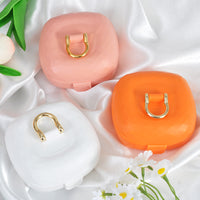 Mini Portable Jewelry Box with Mirror, Divided Storage, Anti-Oxidation Travel Organizer for Rings Earrings Necklaces