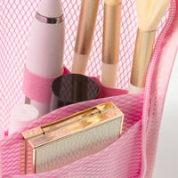 Suction Cup Hanging Toiletry Bag with Visible Mesh EVA for Travel, Toothbrush, Toothpaste, and Cosmetic Storage