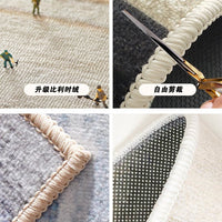 Green Arched Vintage Style Office Chair Mat for Hardwood Floors, Computer Desk Chair Carpet, Scratch Protection Pad