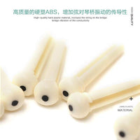 ABS Guitar Bridge Pins for Acoustic and Folk Guitars - Black and White Sets