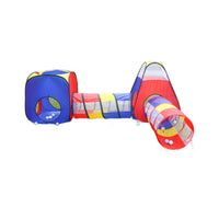 Kids Pop-Up Play Tent and Tunnel Set, Foldable Indoor/Outdoor Crawl Tunnel Toy