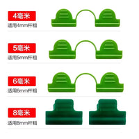 Greenhouse Film Clips for Fiberglass Rods, Windproof Plastic Clamps for Mini Tunnels