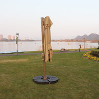 Outdoor Patio Cantilever Umbrella with Base, Aluminum Alloy Sunshade for Garden & Commercial Use