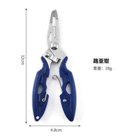 Multifunctional Fishing Pliers Set with Curved Nose, Lightweight Fishing Hook and Line Cutter for Lure Fishing
