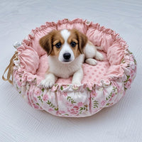 Thickened Reversible Pet Bed for Cats and Small Dogs, Warm Pumpkin-Shaped Cushion, All Seasons