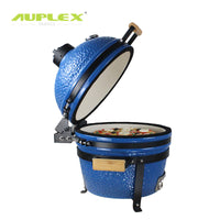 16-inch Ceramic BBQ Grill Outdoor Camping Portable Smoker Roaster for Whole Chicken