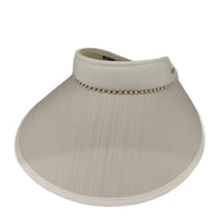 Summer Pearl Edge Open-Top Sun Visor Hat with Wide Brim
