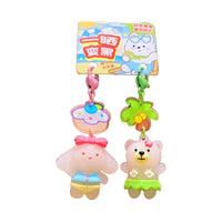 UV Color-Changing My Melody & KT Cat Keychain Set for Couples & Friends
