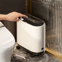 Slim Press-Top Trash Can for Narrow Spaces