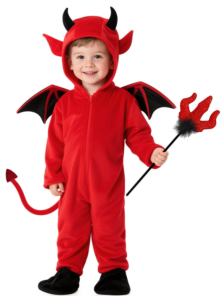 Kids' Halloween Christmas Devil Bat Vampire Costume Role Play Outfit