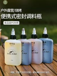 Portable Outdoor Camping Oil Bottle Set with Leak-Proof Dispenser for BBQ Picnic Seasoning