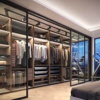 Modern Light Luxury Walk-in Wardrobe Custom Design Full House Integrated Closet Bedroom Storage Solution