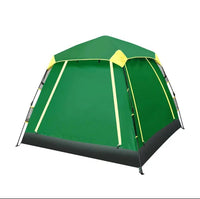 Automatic Pop-Up Camping Tent for 3-4 People, Waterproof with Silver Coating