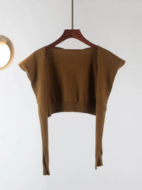 Lightweight Knit Shawl Cardigan for Women - Spring/Summer Tie-Front Cape Scarf