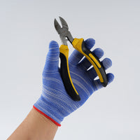 Breathable Striped Nylon Work Gloves for Men and Women, Thin, Non-Slip, Wear-Resistant